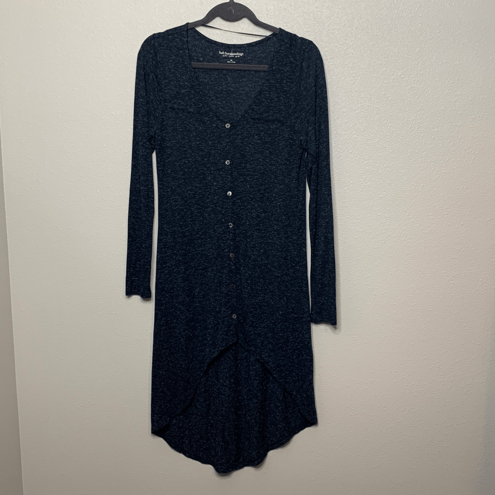 Soft Surroundings Hi Low Button Front Tunic Dress